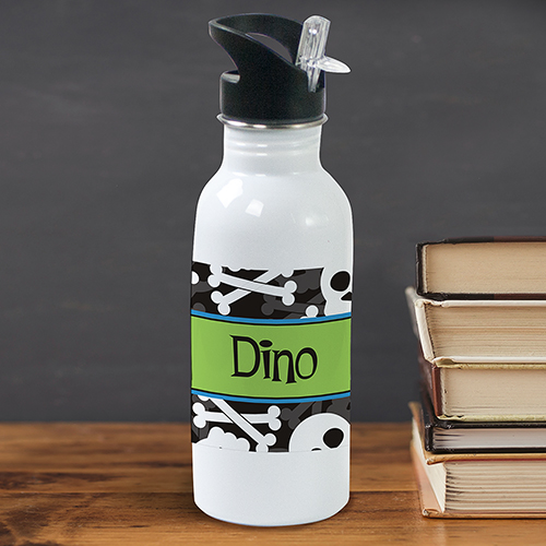 Personalized Skull and Cross Bones Water Bottle Sports Water Bottle